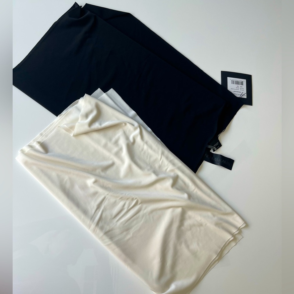 Norma Kamali swim wrap Sarong Sarong  Bikini Swim Suit One Piece Black White